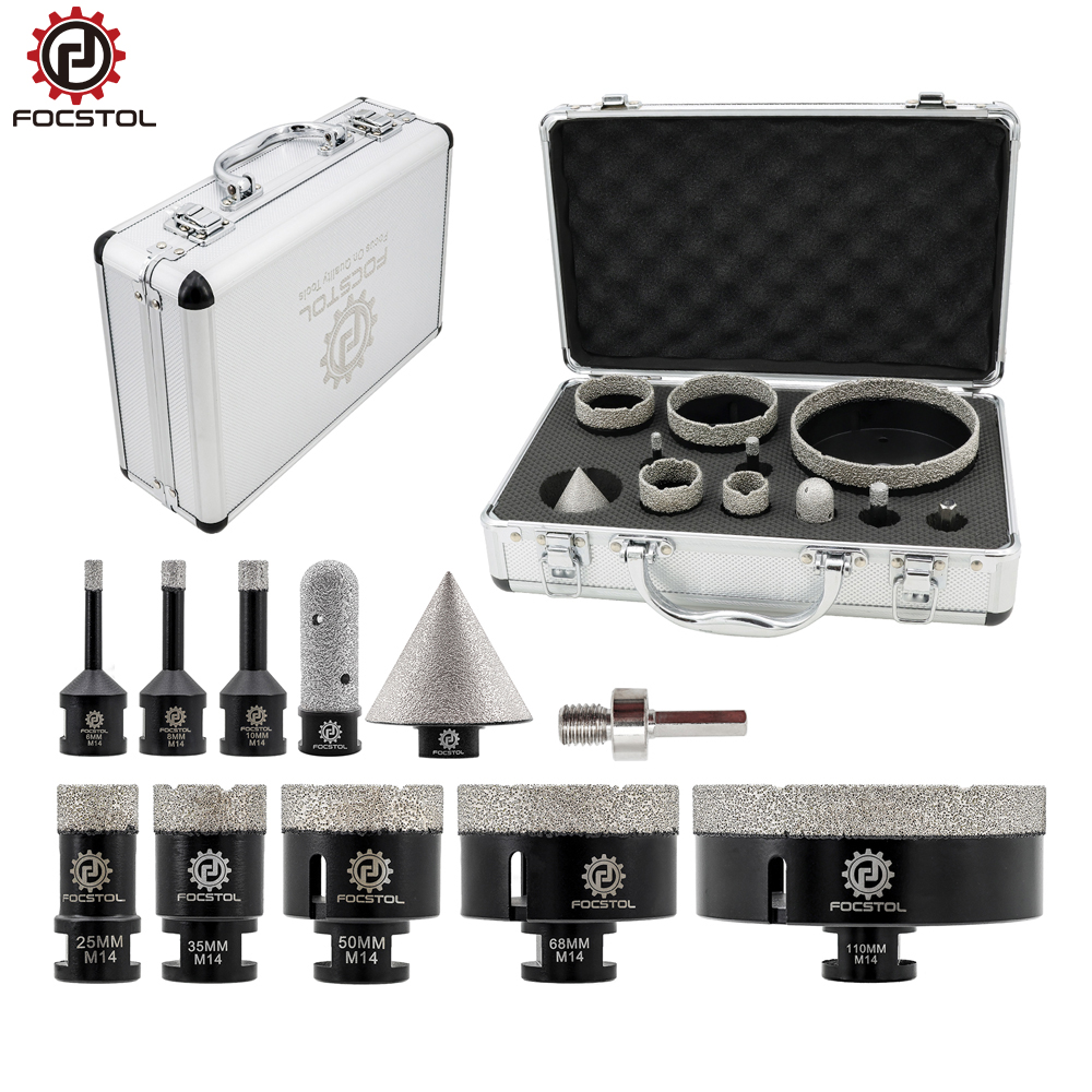 Home Improvement Center - Zestaw wierteł diamentowych FOCSTOL 6-110mm, wiertła